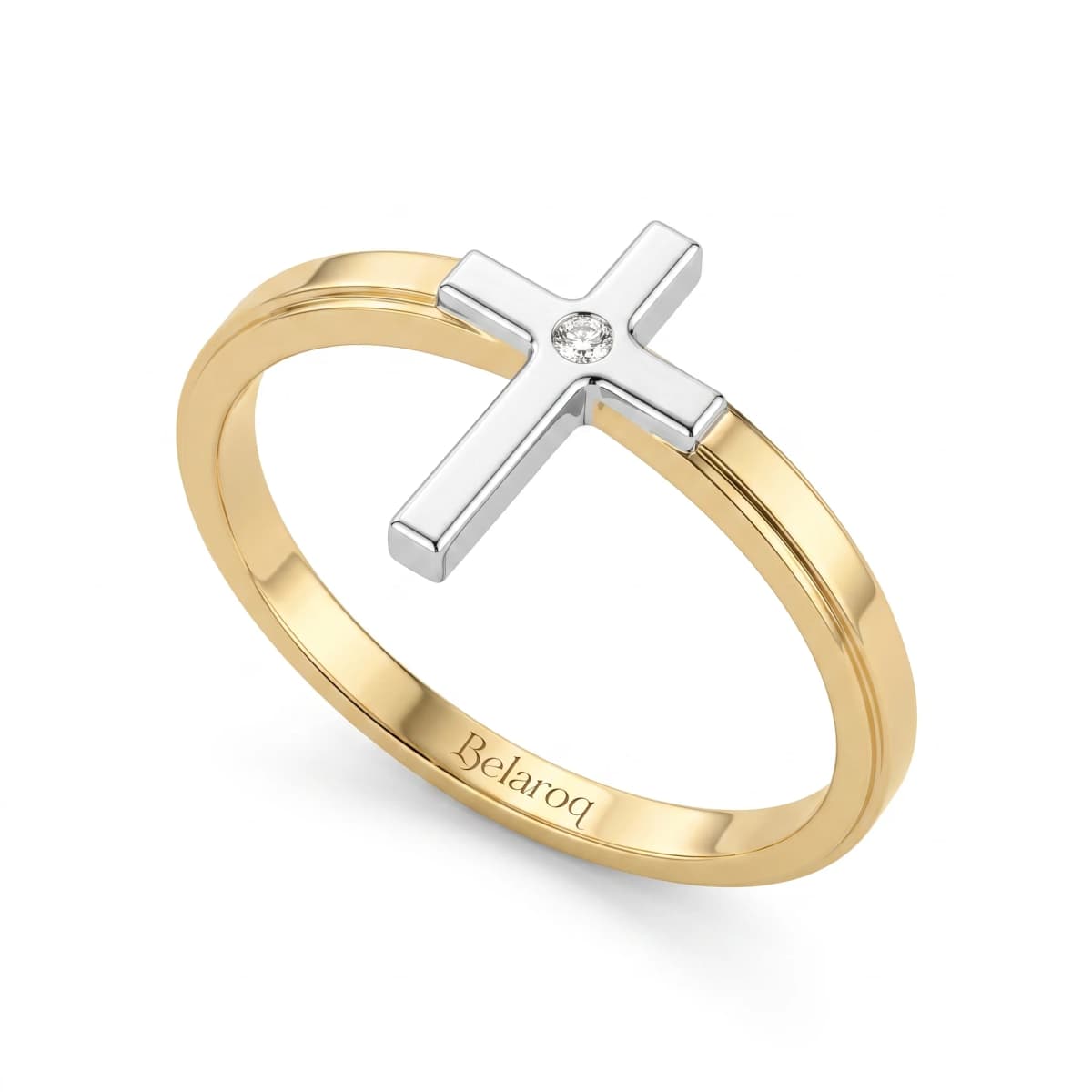 Belaroq Estelle Aster Aube Two Tone Gold Lab Diamond Ring