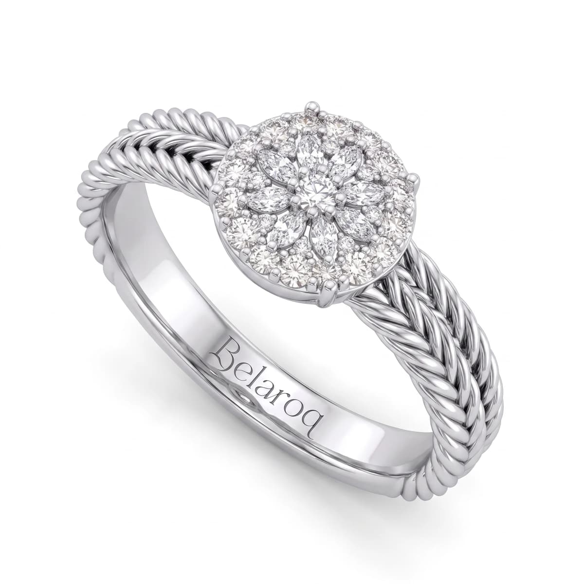 Belaroq Velora Ray Couture White Gold Zirconia Ring