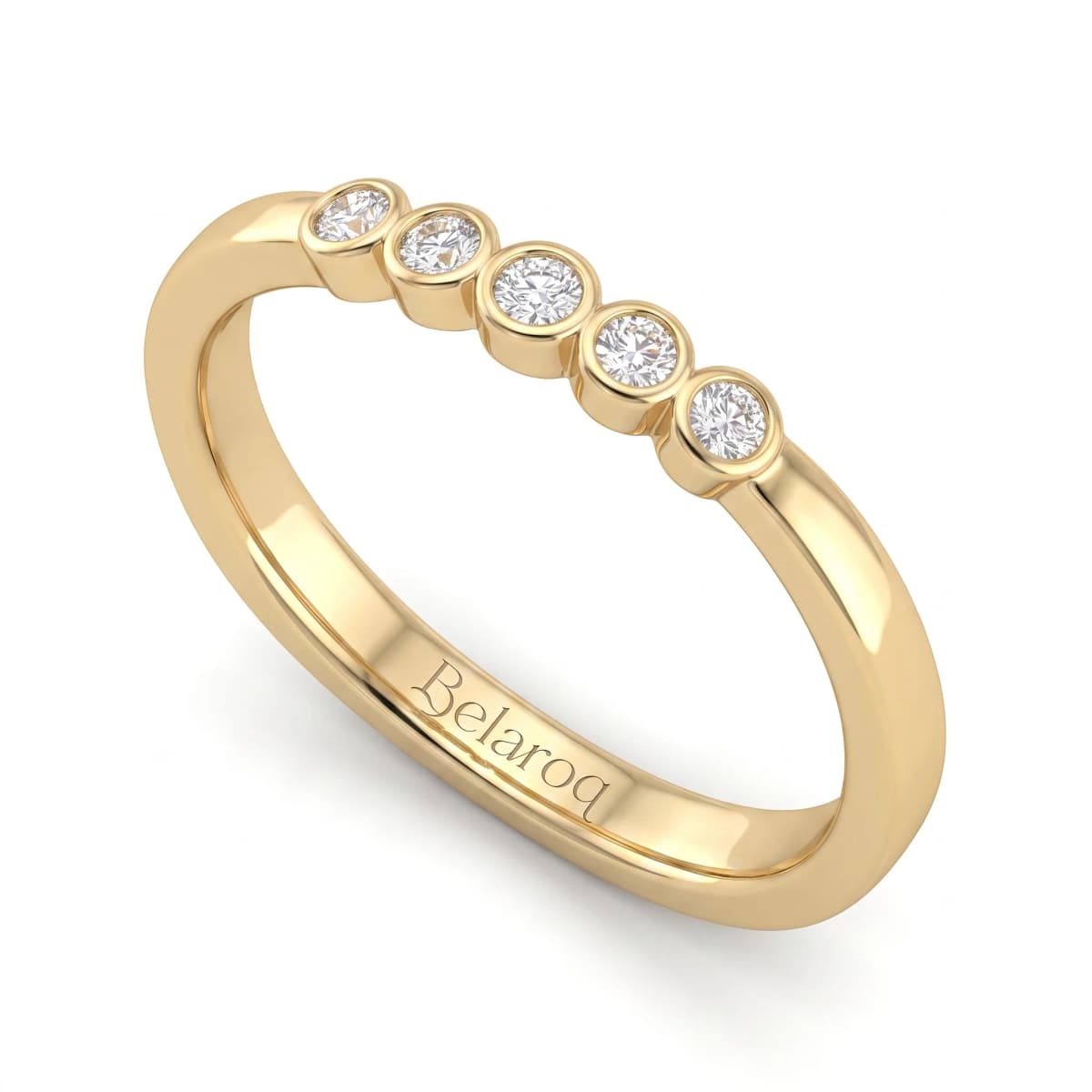 Belaroq Roselle Vale Poise Yellow Gold Lab Diamond Ring