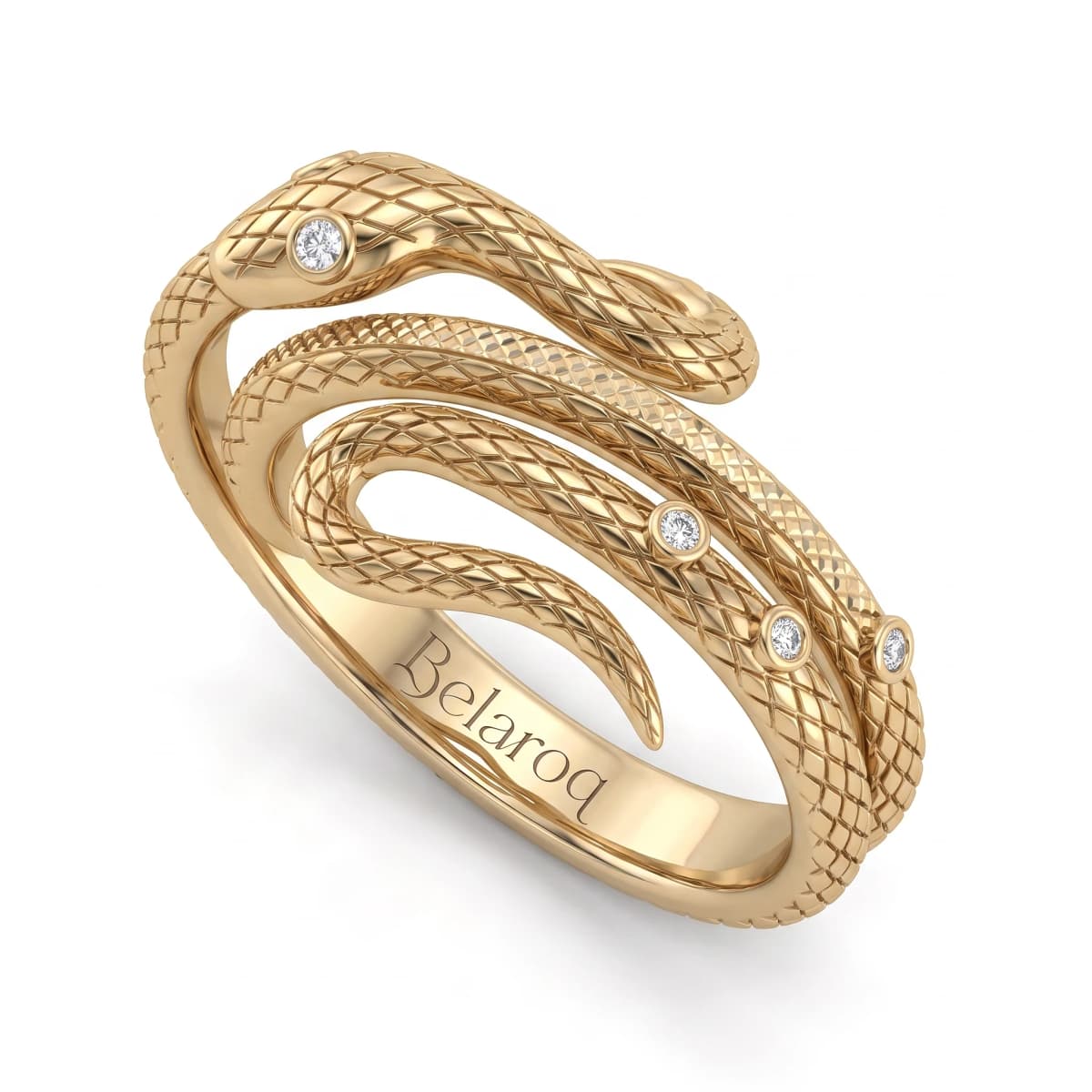 Belaroq Arielle Arc Reflet Yellow Gold Diamond Ring
