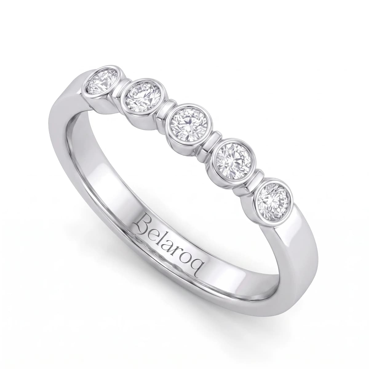Belaroq Aurelia Lumen Whisper White Gold Zirconia Ring