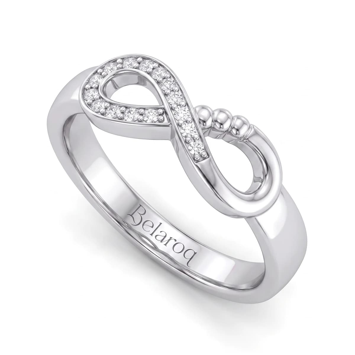 Belaroq Arden Fleur Ballet Silver Diamond Ring