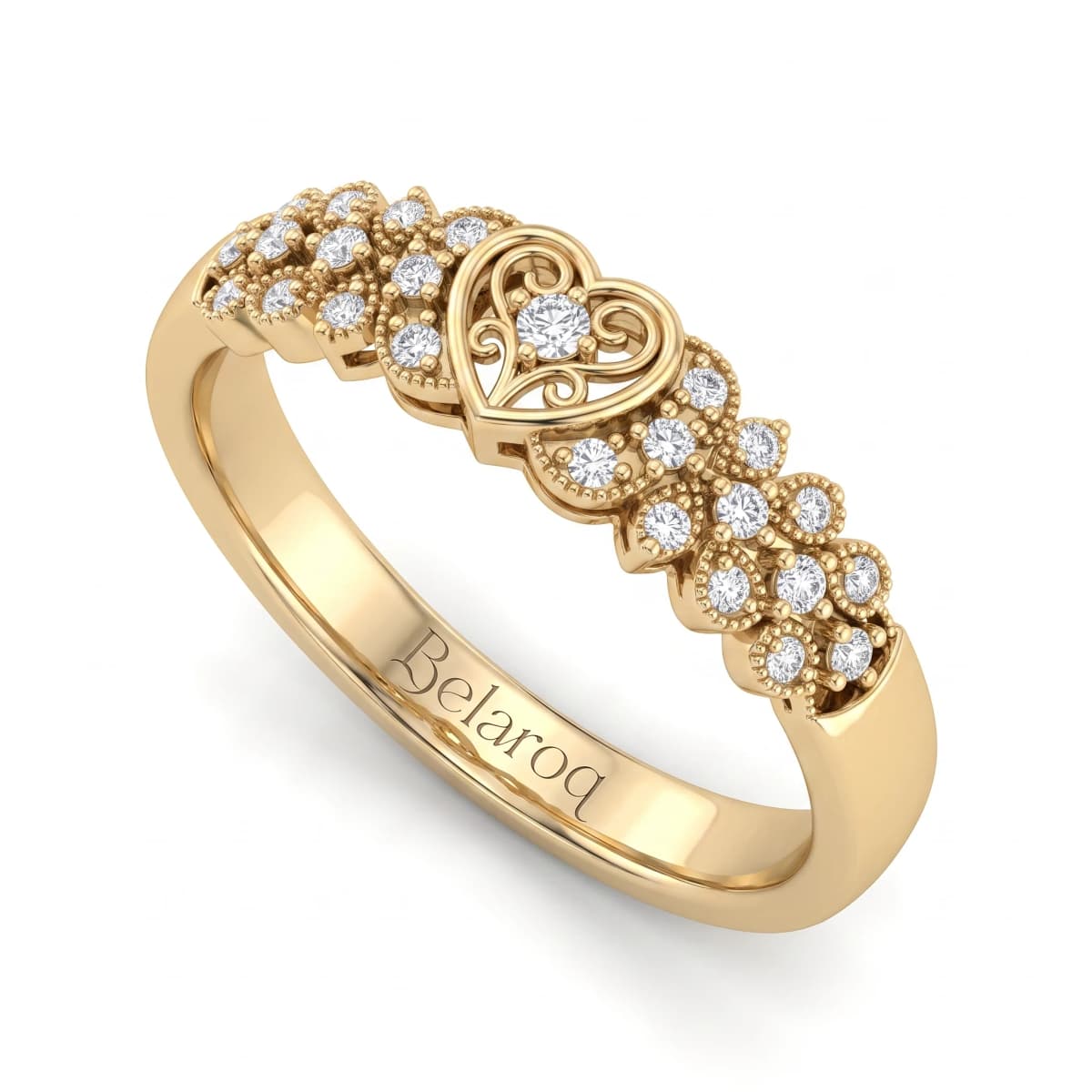 Belaroq Aveline Twist Verve Yellow Gold Zirconia Ring