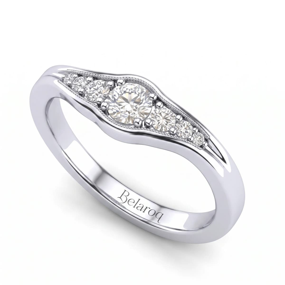 Belaroq Valora Meadow Lustre White Gold Diamond Bridal Ring