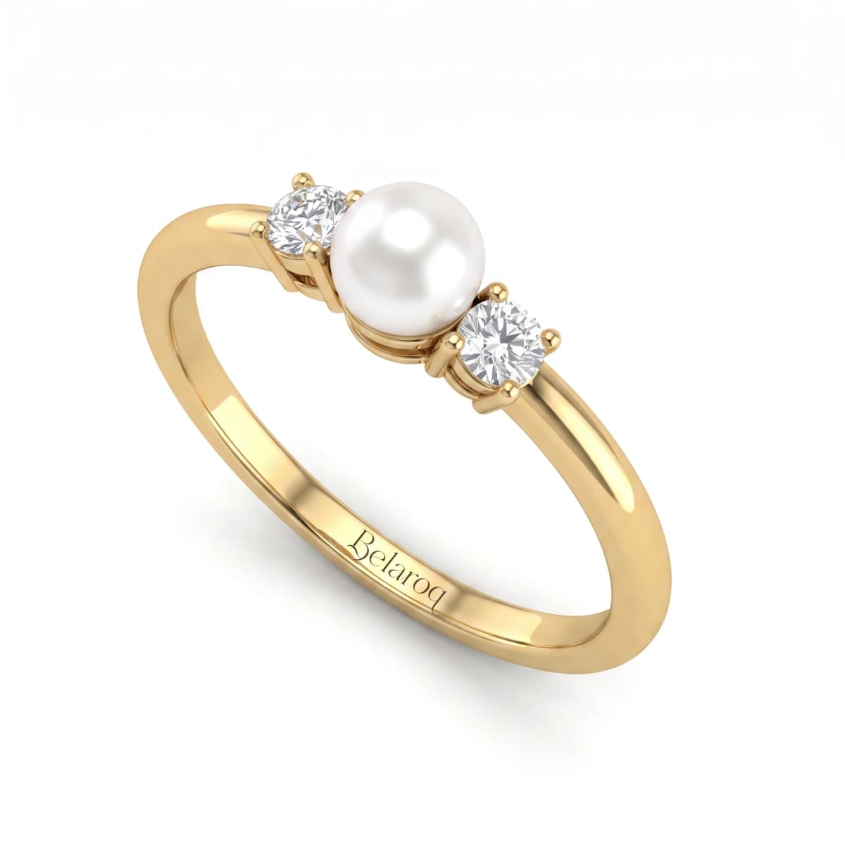 Belaroq Avalon Rill Muse Yellow Gold Lab Diamond Ring