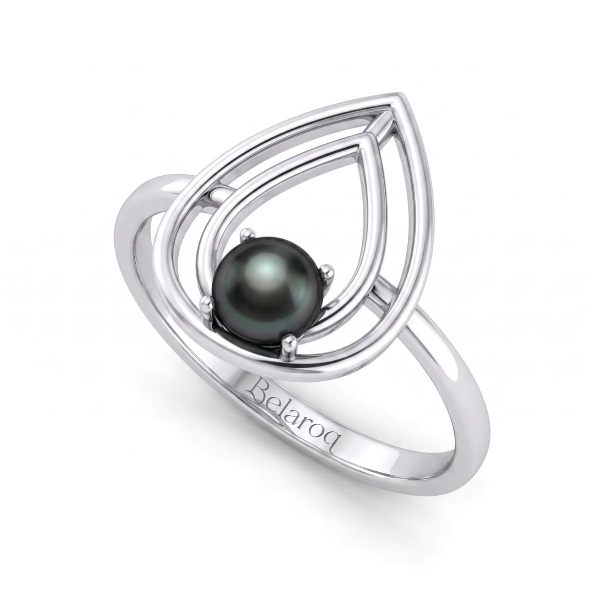Belaroq Nocturne Grace Heritage Silver Pearl Ring