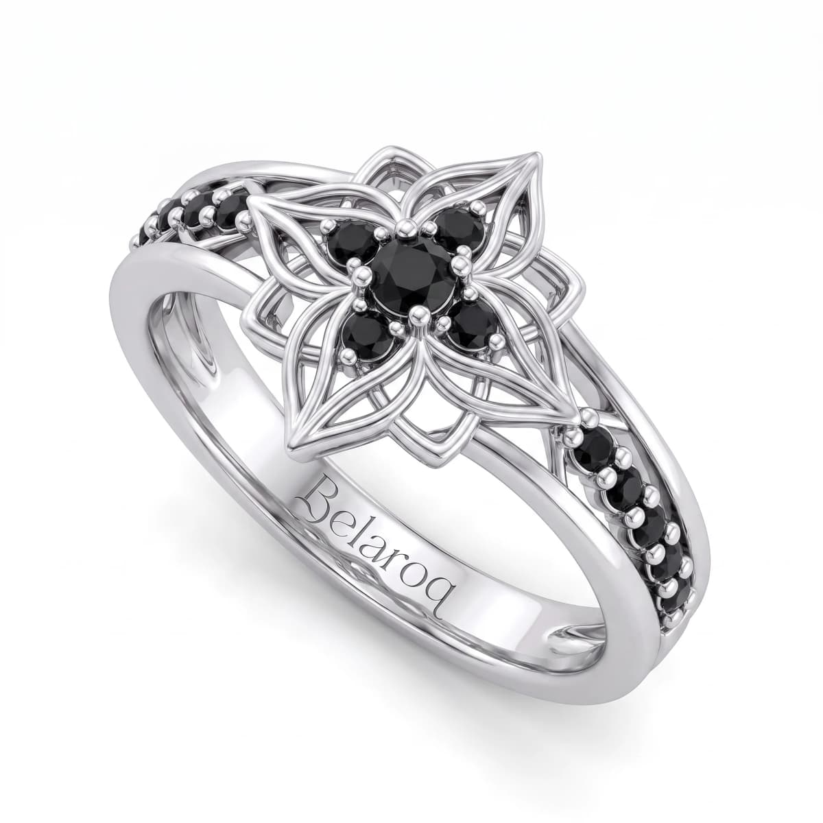 Belaroq Solene Lace Court Fine Metal Diamond Ring