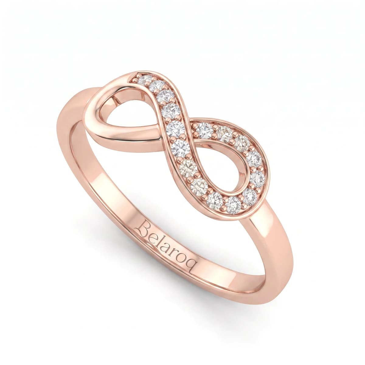 Belaroq Orielle Glint Velvet Rose Gold Diamond Ring