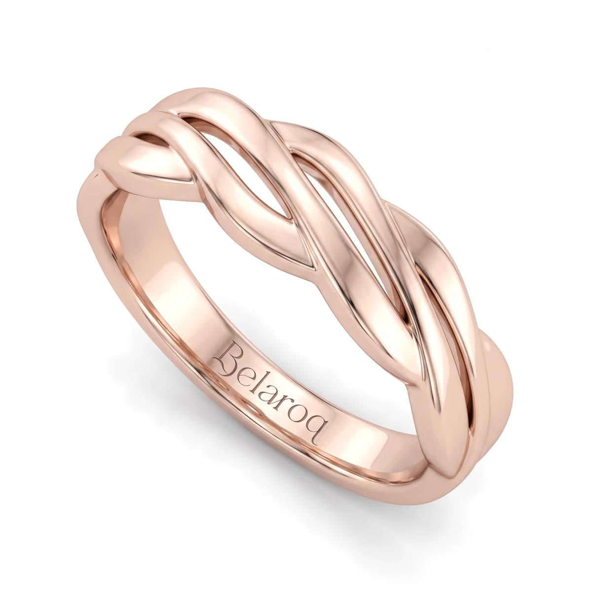 Belaroq Virelle Iris Milgrain Rose Gold Stackable Ring