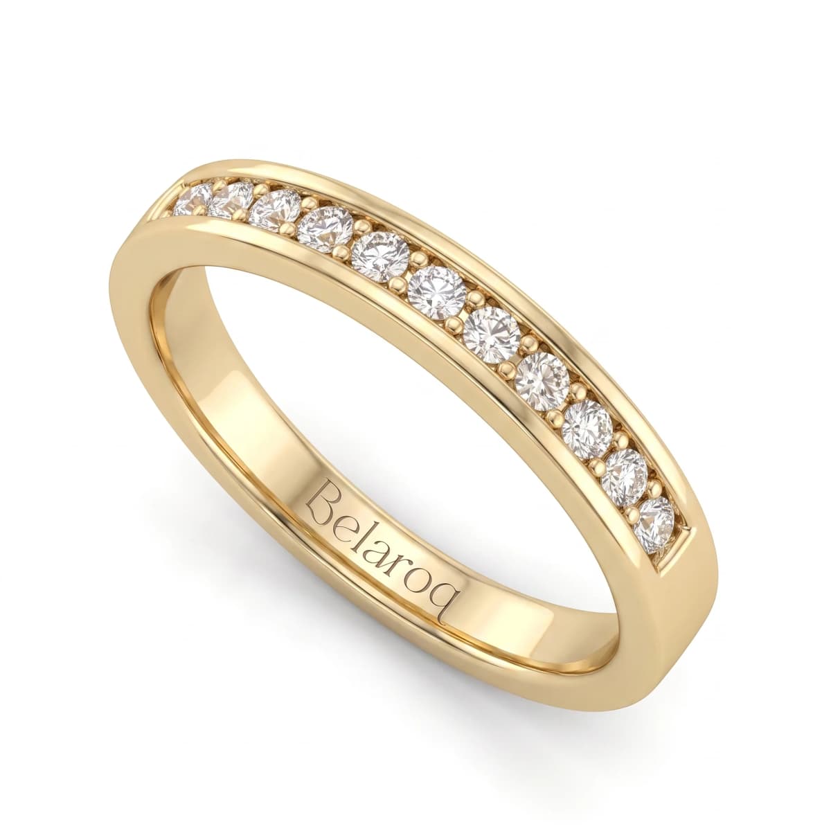 Belaroq Mireya Dew Lattice Yellow Gold Lab Diamond Ring