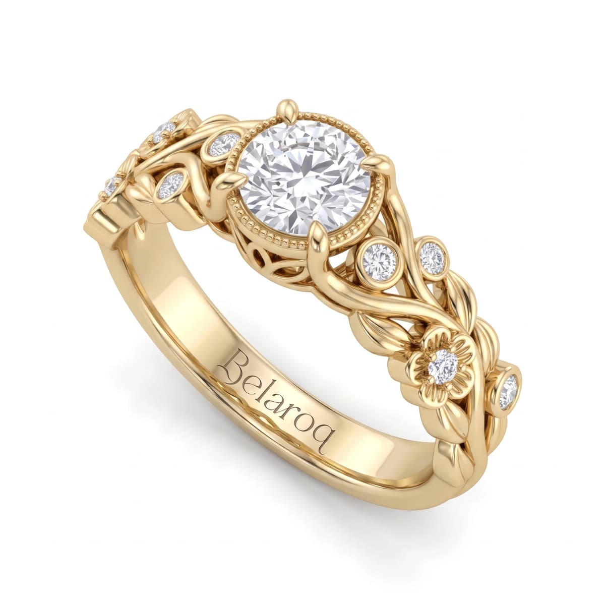 Belaroq Celestia Monarch Whisper Yellow Gold Zirconia Ring
