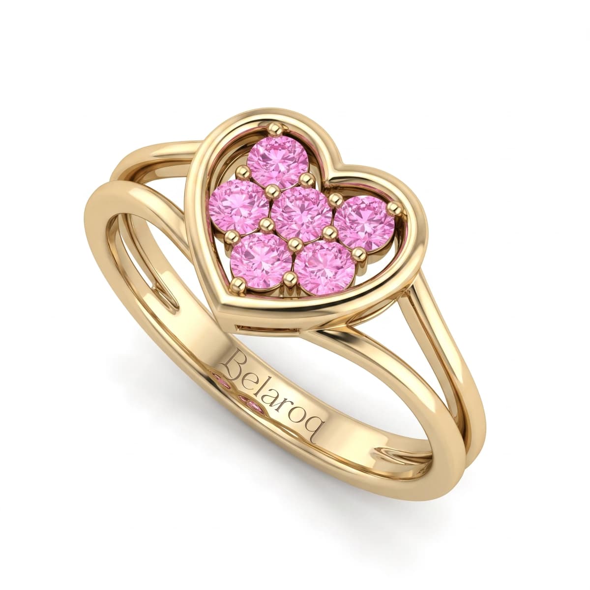 Belaroq Elysia Aura Ballet Yellow Gold Sapphire Ring
