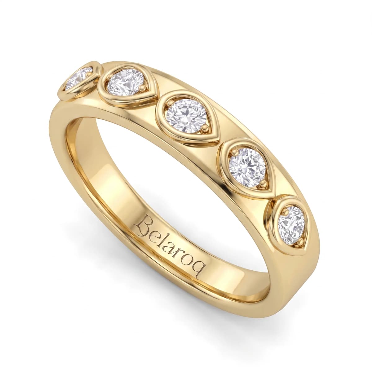Belaroq Maelle Sonata Noir Yellow Gold Zirconia Ring