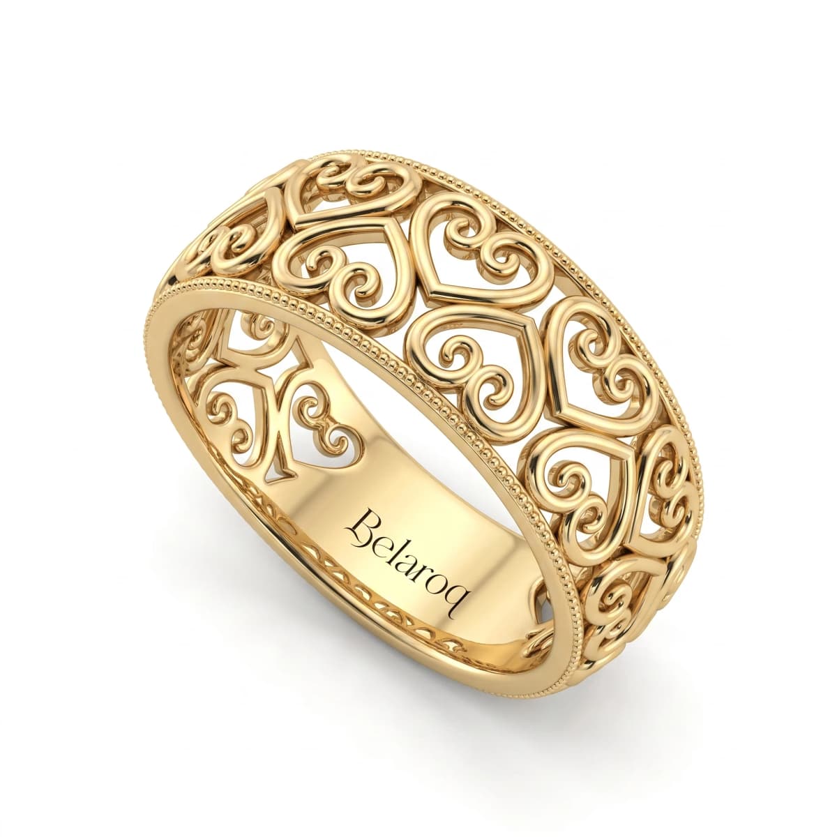 Belaroq Lunara Laurel Radiant Yellow Gold Ring