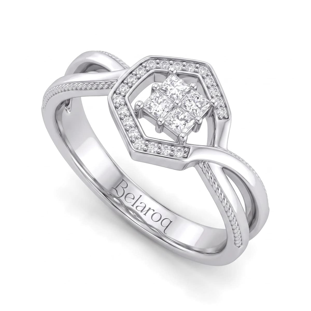 Belaroq Lumina Dawn Dore White Gold Lab Diamond Ring