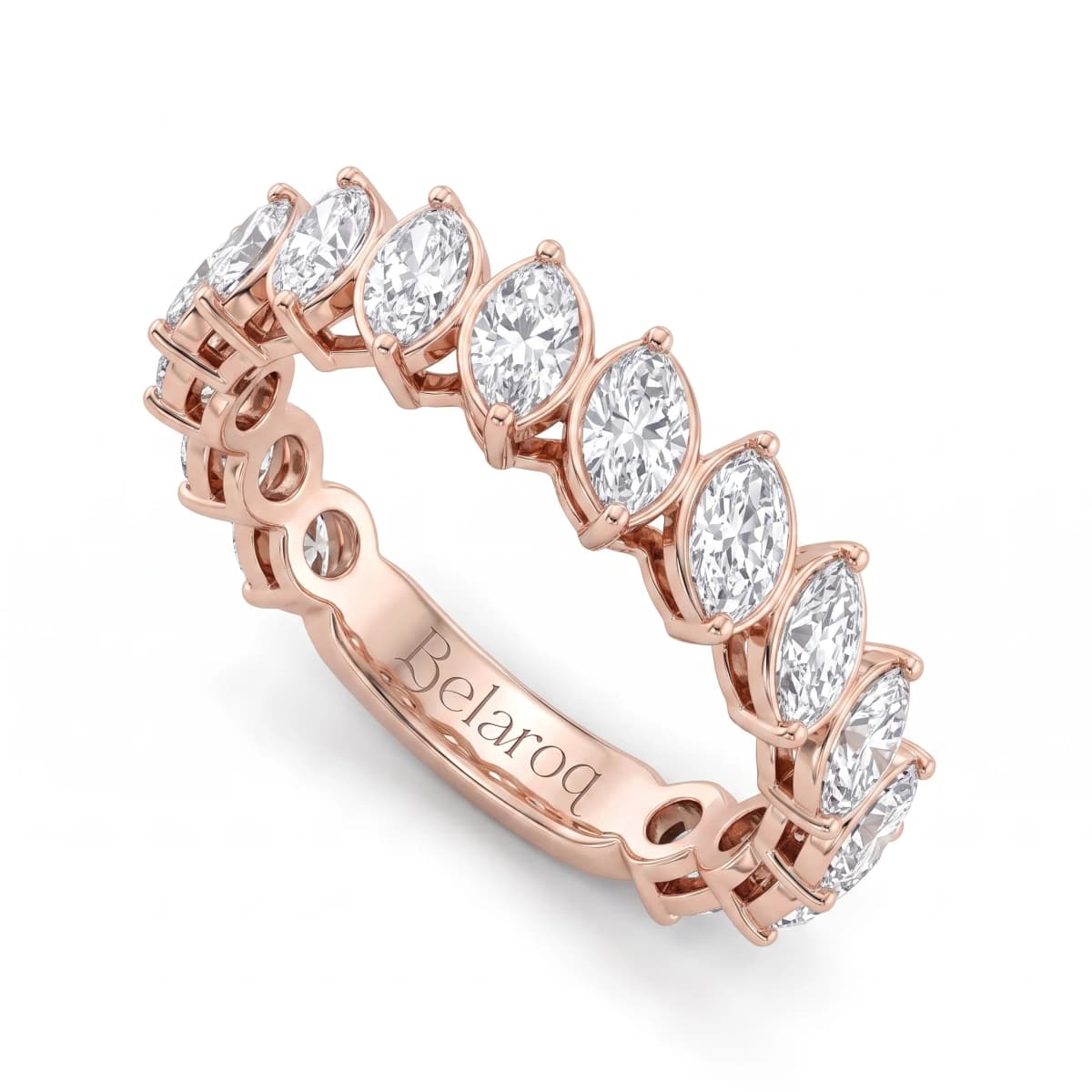 Belaroq Vesper Cove Aube Rose Gold Lab Diamond Ring