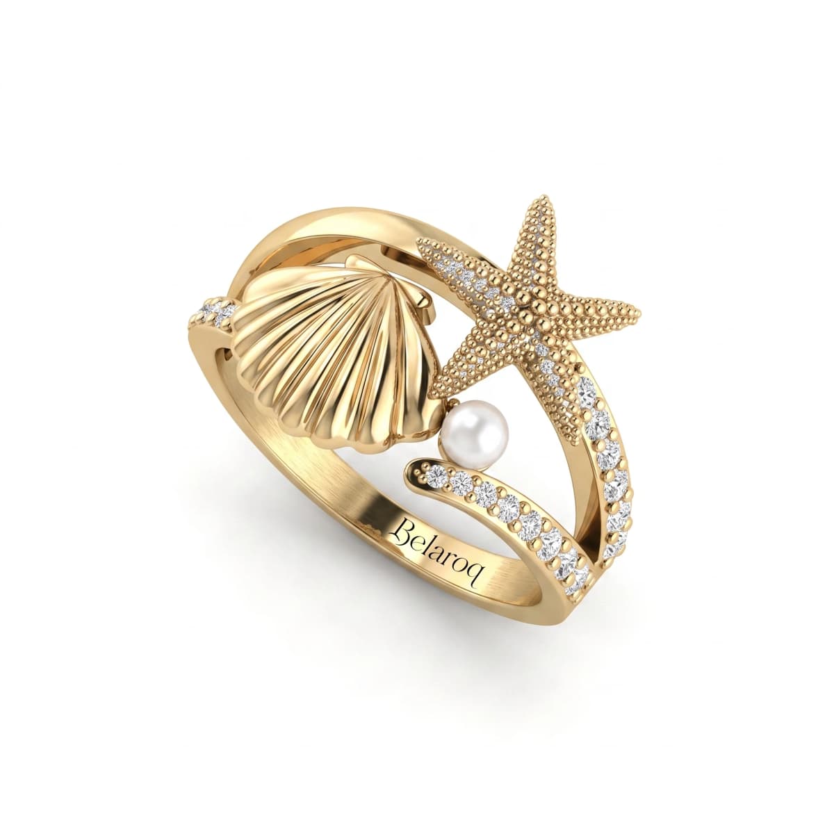 Belaroq Ilaria Breeze Aurum Yellow Gold Lab Diamond Ring