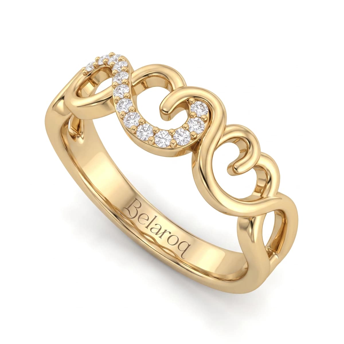 Belaroq Marella Nova Vow Yellow Gold Lab Diamond Ring
