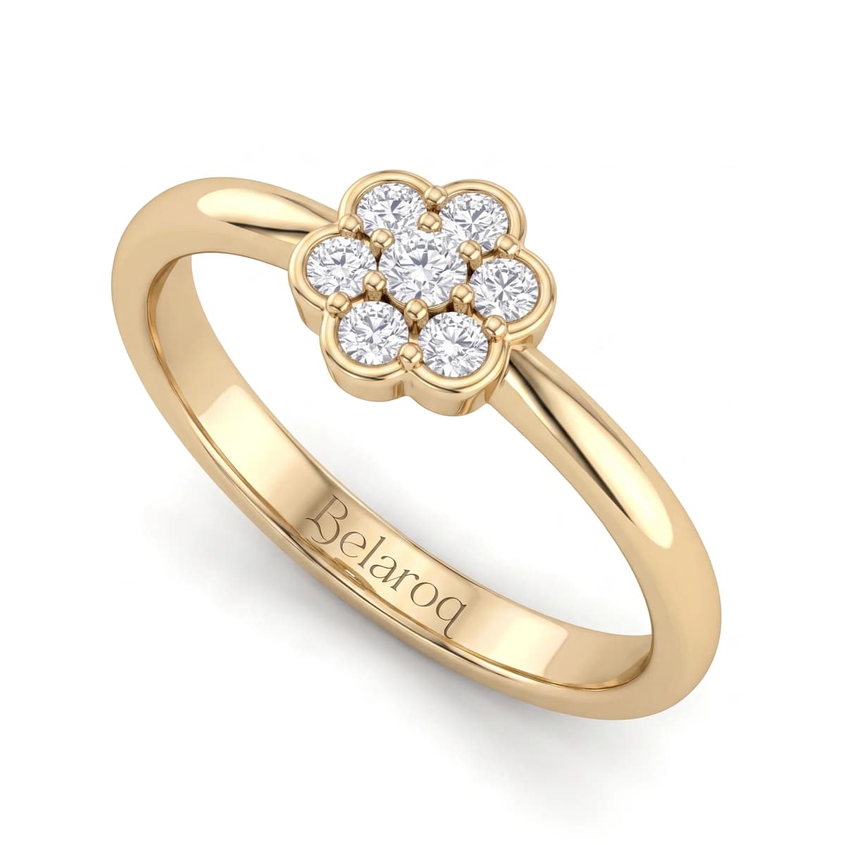 Belaroq Lunelle Pave Muse Yellow Gold Zirconia Ring
