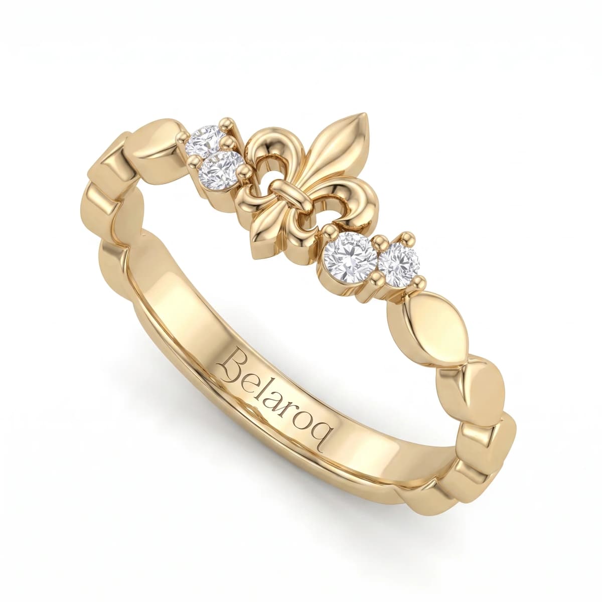 Belaroq Solara Ciela Monde Yellow Gold Lab Diamond Stackable Ring