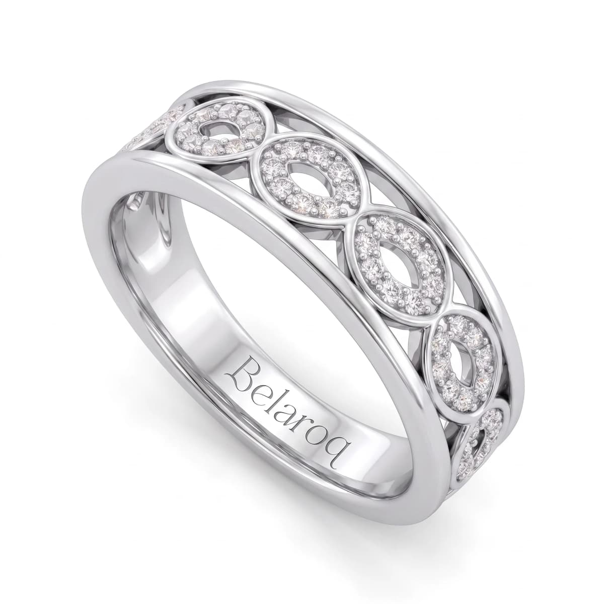 Belaroq Vivienne Mist Eclat White Gold Lab Diamond Bridal Ring