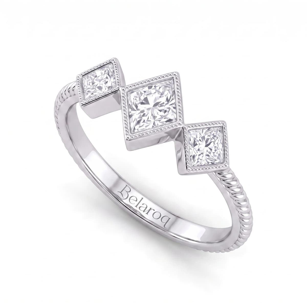 Belaroq Aurette Crest Solstice White Gold Diamond Ring