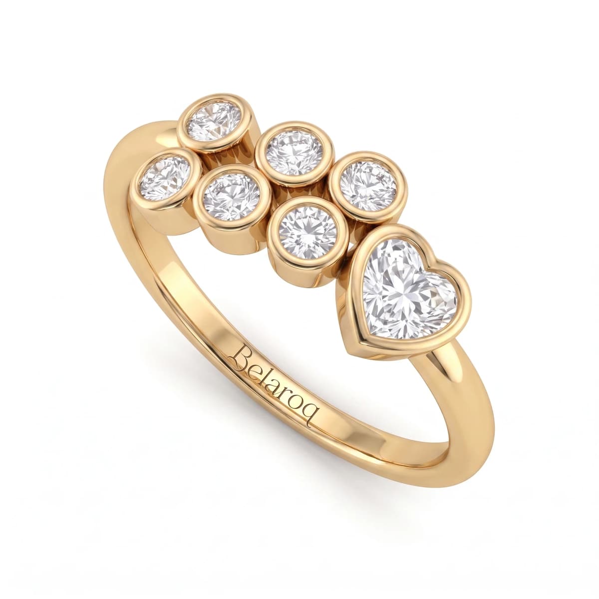Belaroq Virelle Iris Aube Yellow Gold Zirconia Ring
