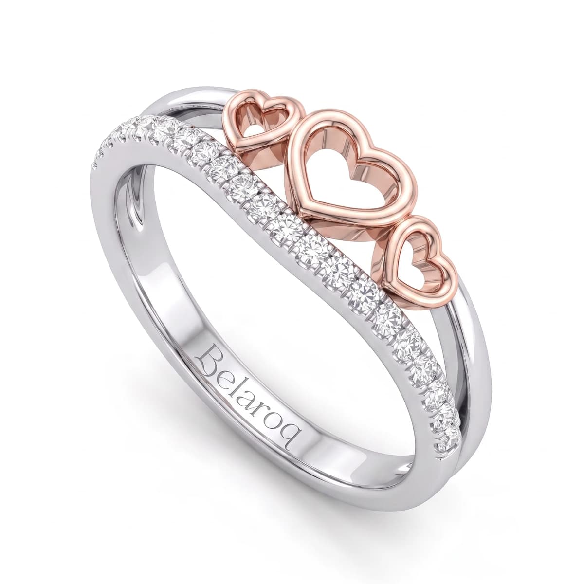 Belaroq Mirielle Halo Bijou Rose Gold Diamond Ring