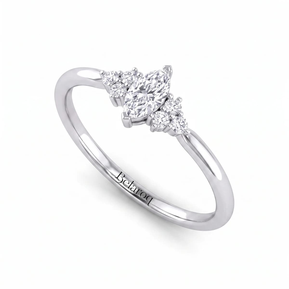Belaroq Roselle Vale Monde White Gold Diamond Ring