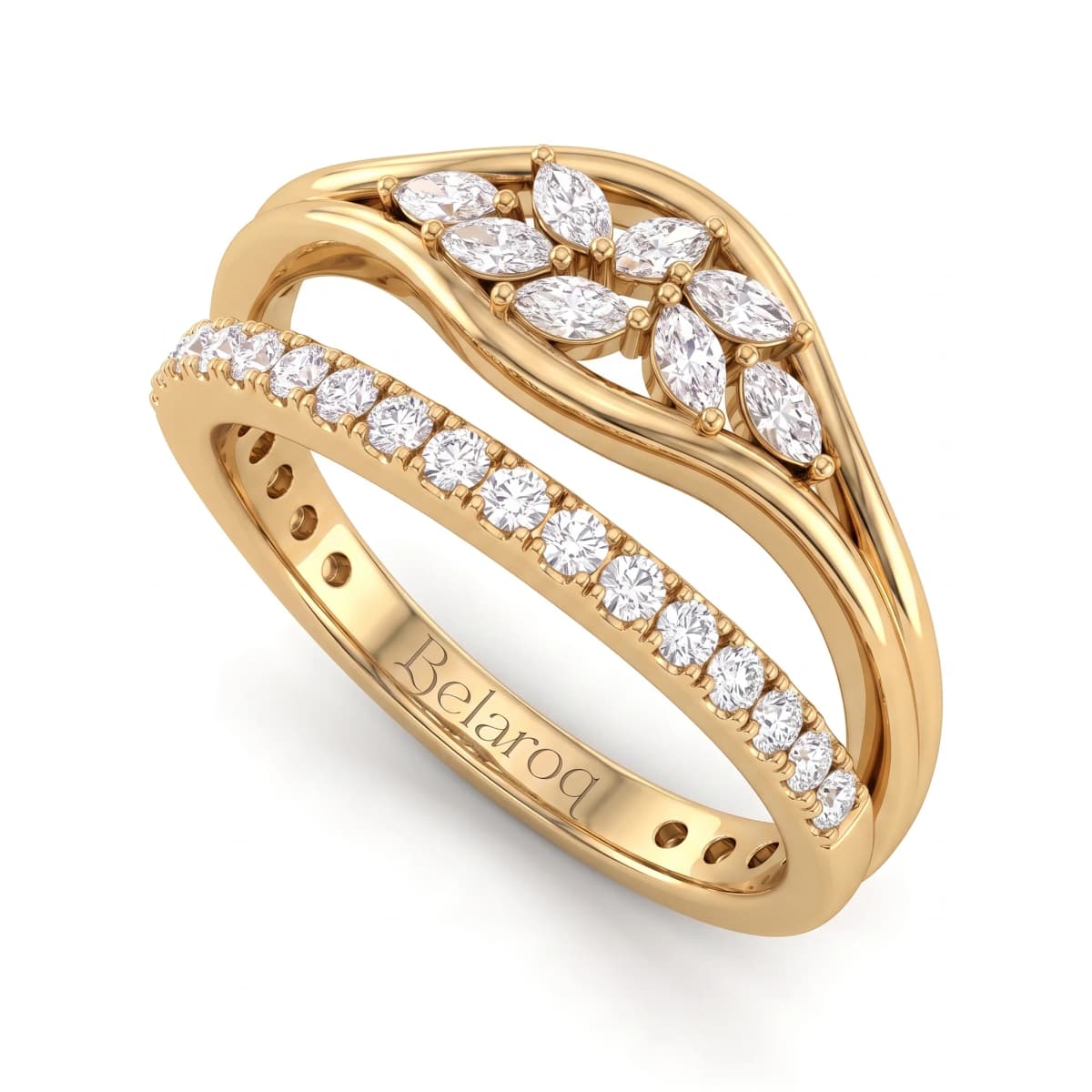 Belaroq Sabine Ember Aurum Yellow Gold Zirconia Ring