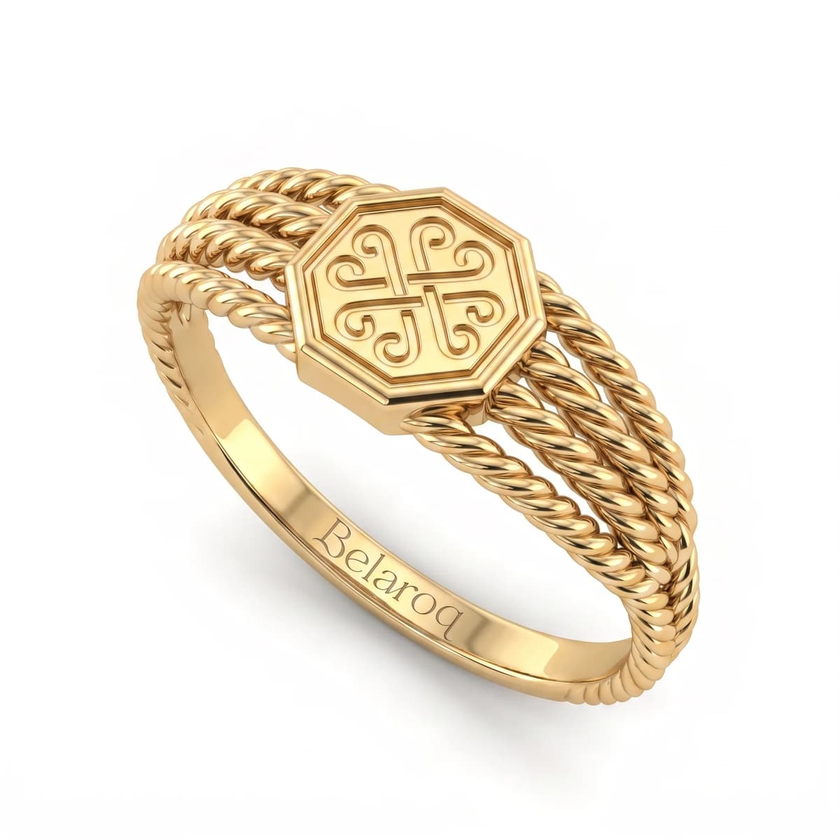 Belaroq Calista Cascade Couture Yellow Gold Ring