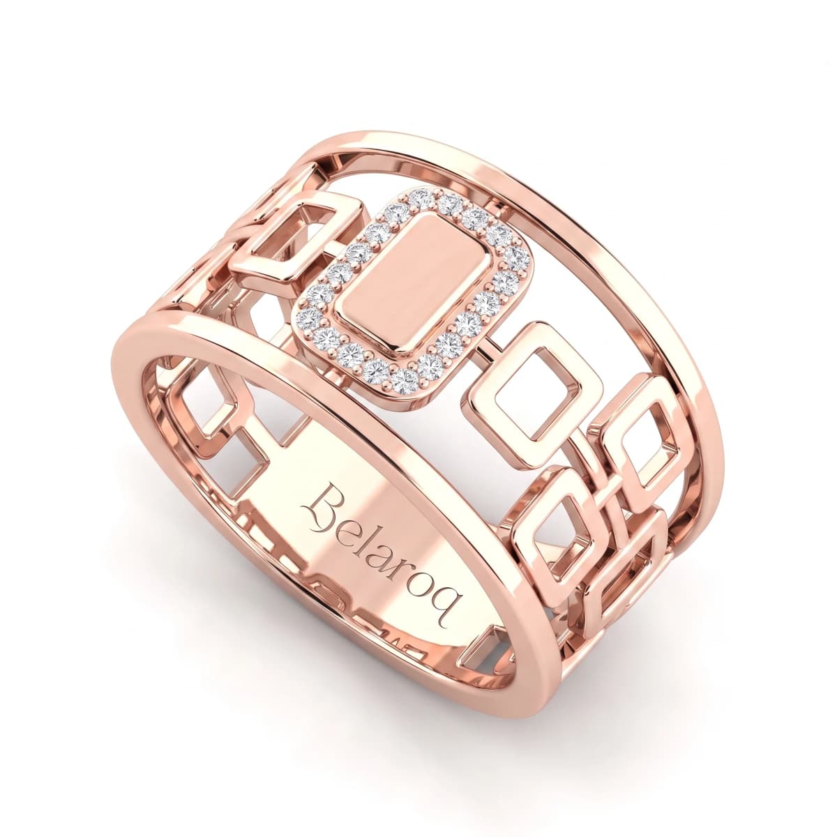 Belaroq Serena Compass Heritage Rose Gold Diamond Ring