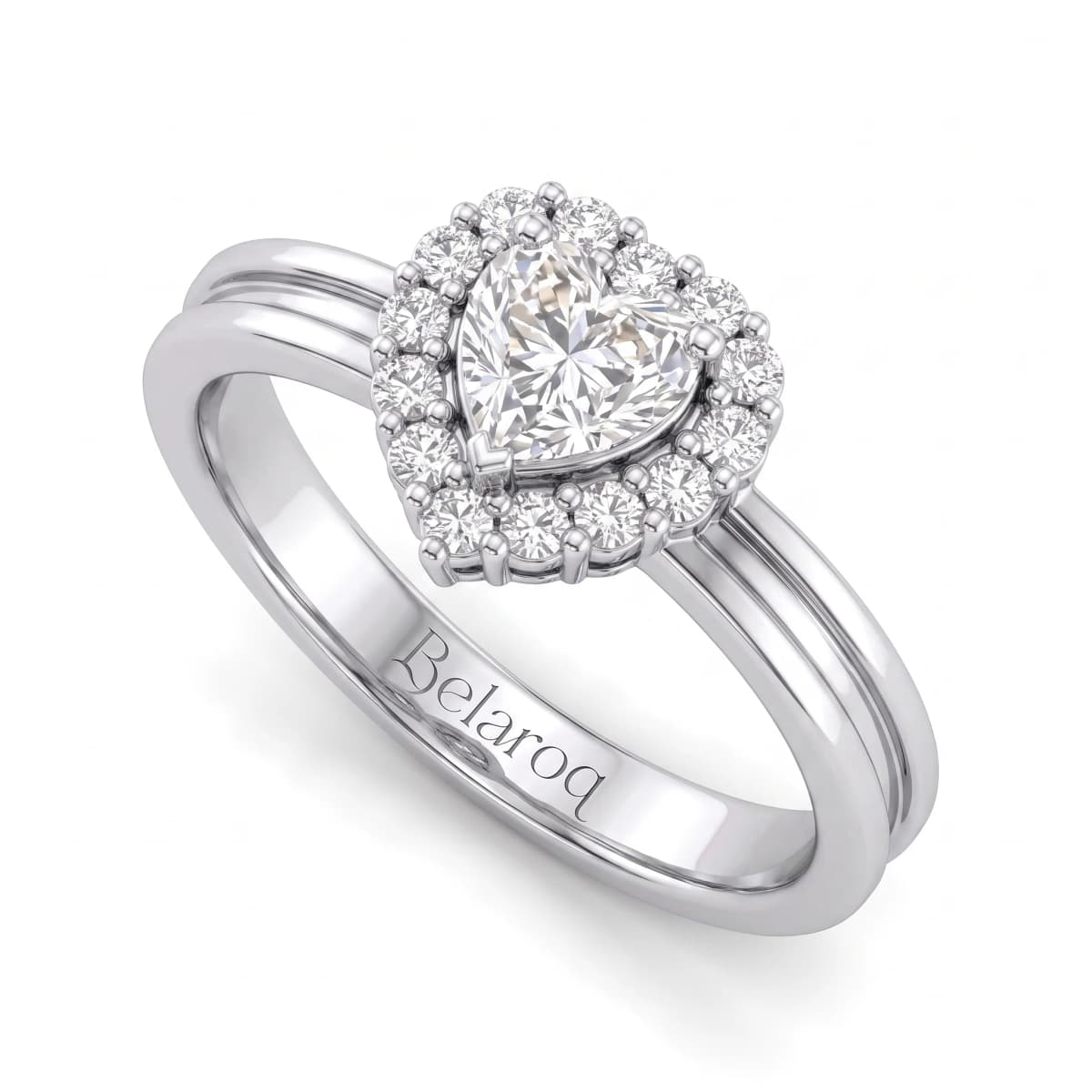 Belaroq Mirielle Halo Serein White Gold Diamond Ring