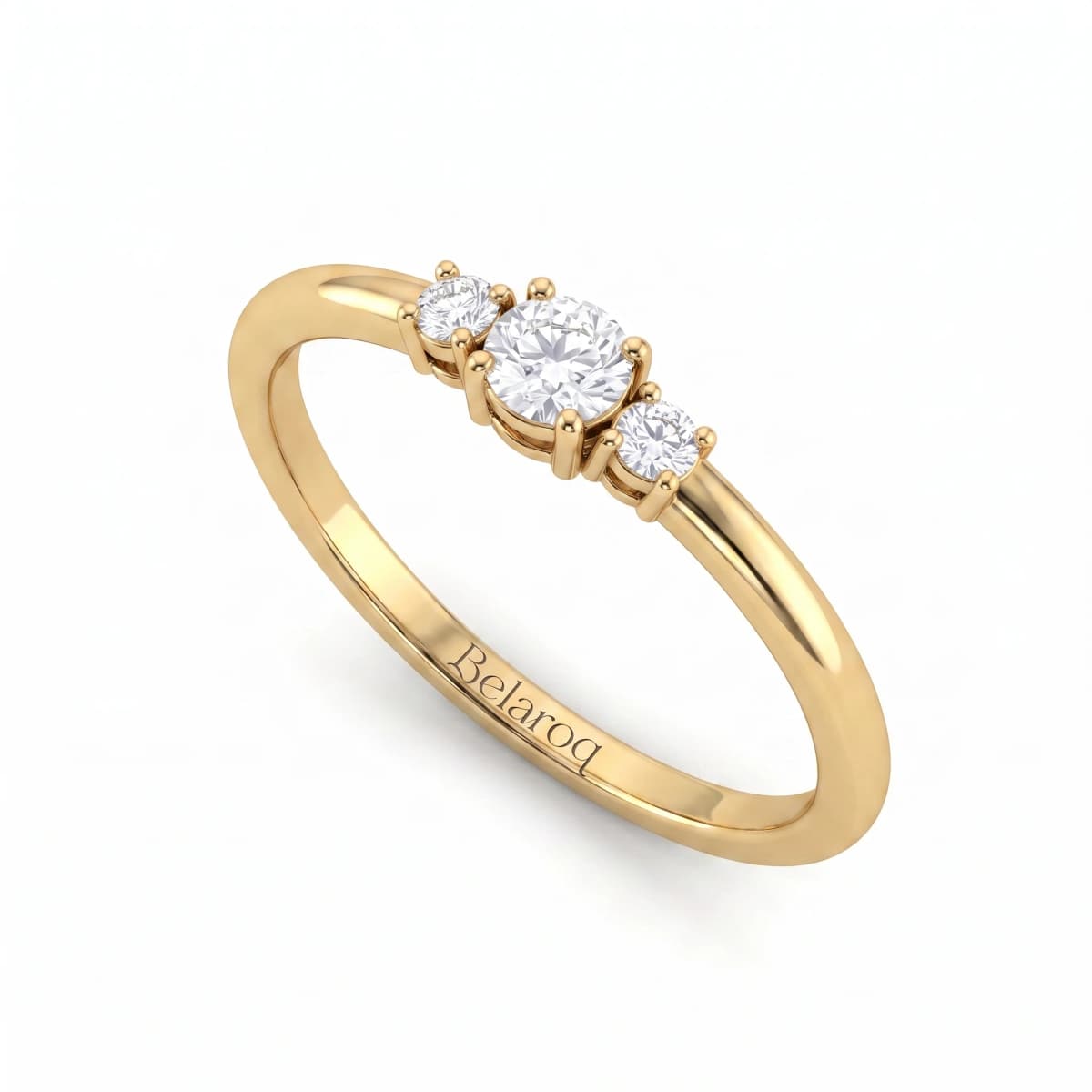 Belaroq Seraphine Mira Reflet Yellow Gold Zirconia Ring