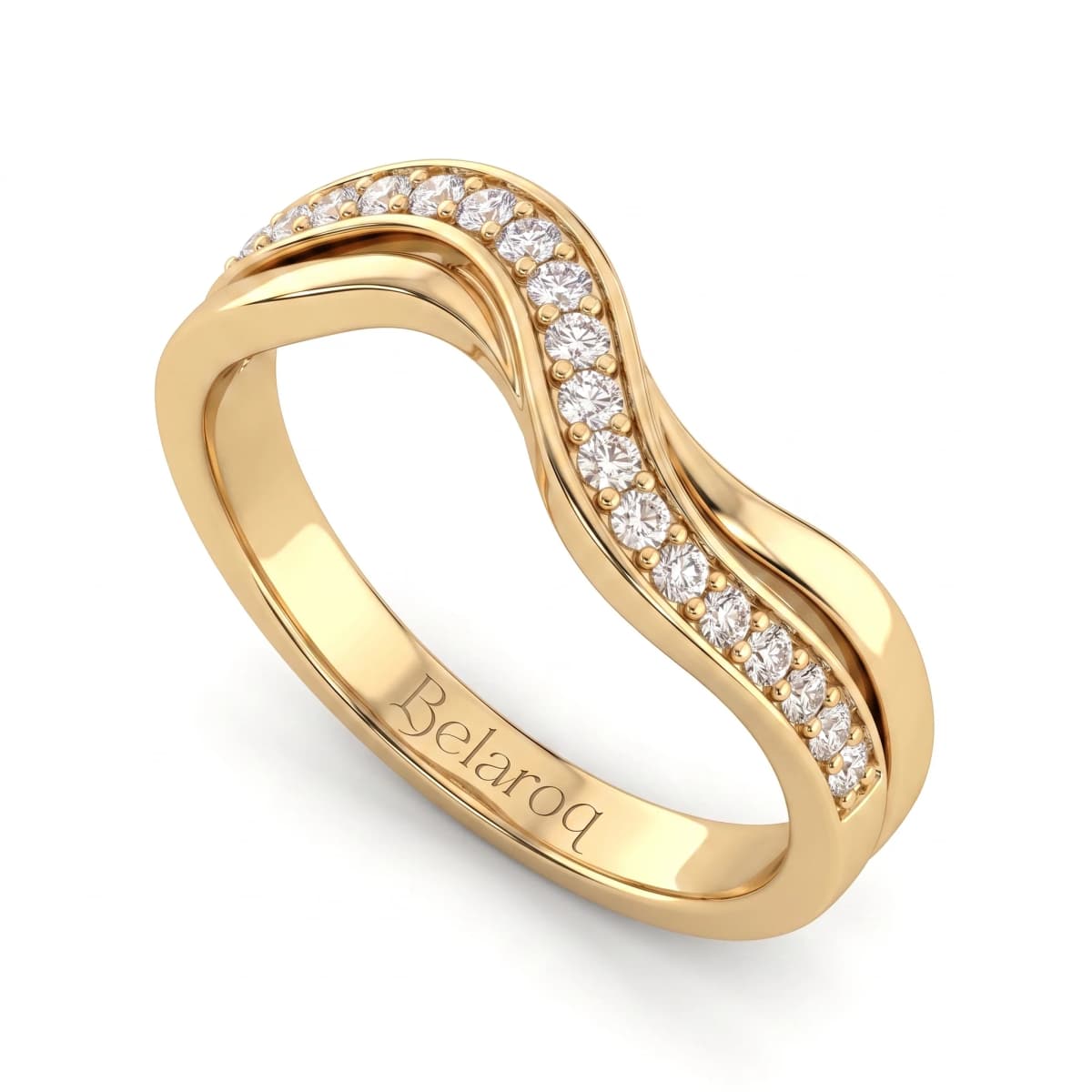 Belaroq Elysia Aura Keepsake Yellow Gold Lab Diamond Ring