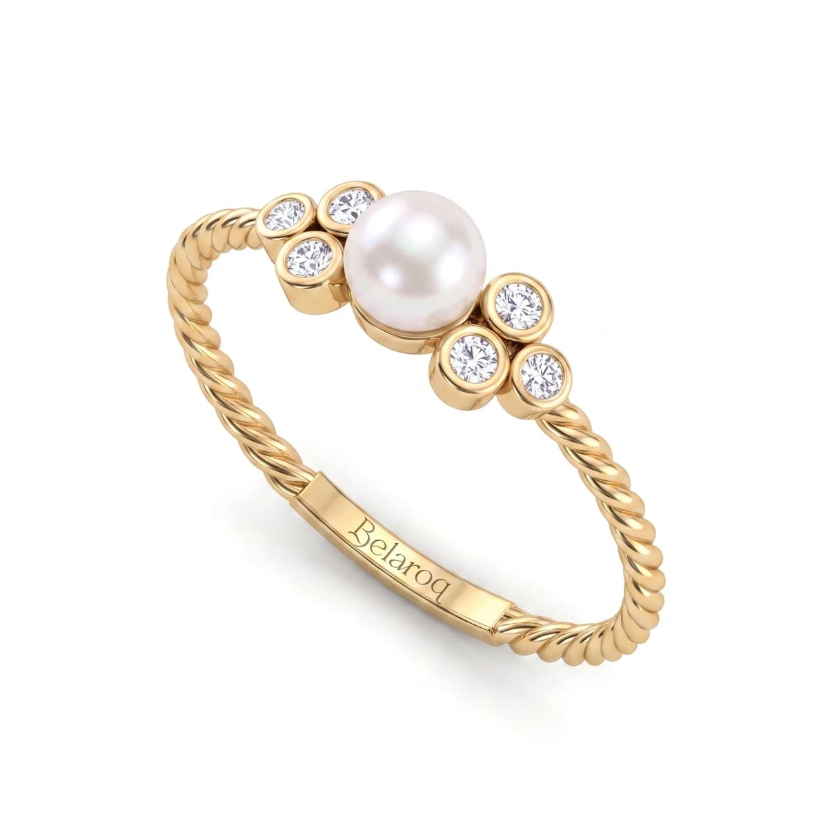 Belaroq Elenor Echo Atelier Yellow Gold Lab Diamond Ring