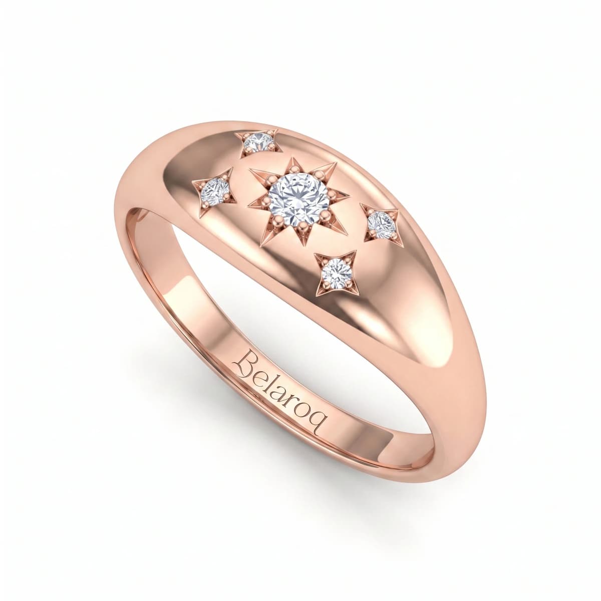 Belaroq Isolde Crown Arcade Rose Gold Lab Diamond Ring