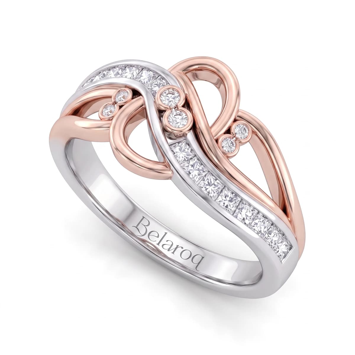 Belaroq Calenne Leaf Aube Rose Gold Diamond Ring