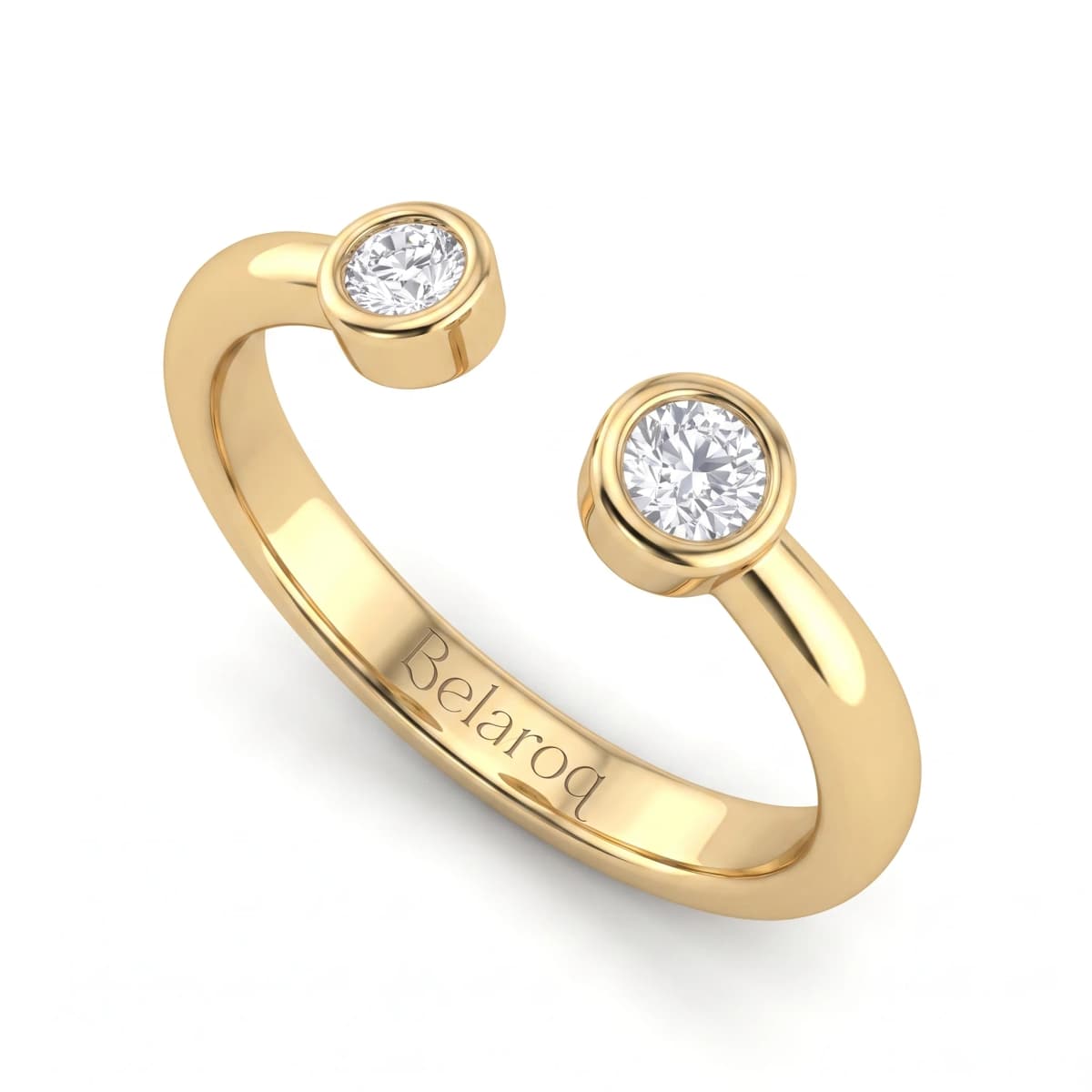 Belaroq Sorelle Orbit Muse Yellow Gold Zirconia Ring