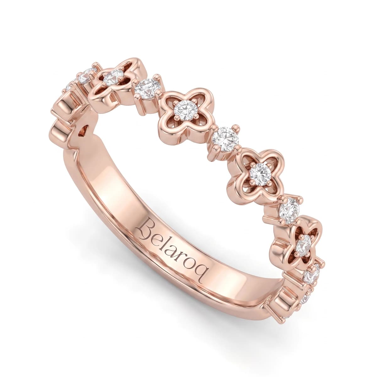 Belaroq Arielle Arc Ethereal Rose Gold Lab Diamond Ring