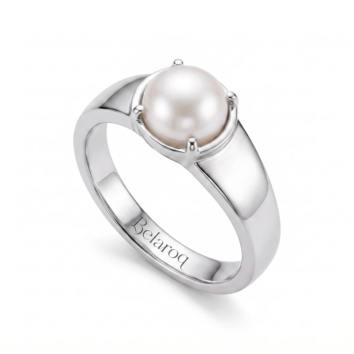 Belaroq Arden Fleur Monde Silver Pearl Ring