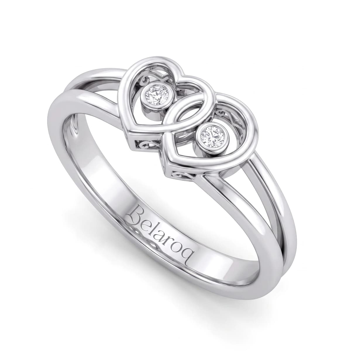 Belaroq Alouette Petal Adorn Silver Diamond Ring