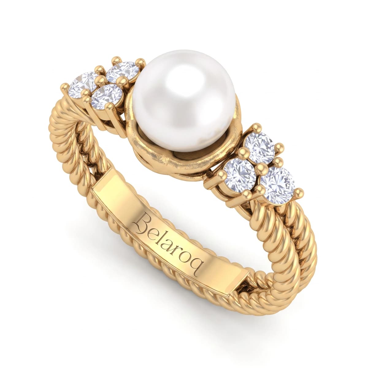 Belaroq Marquise Vista Ceremony Yellow Gold Diamond Ring