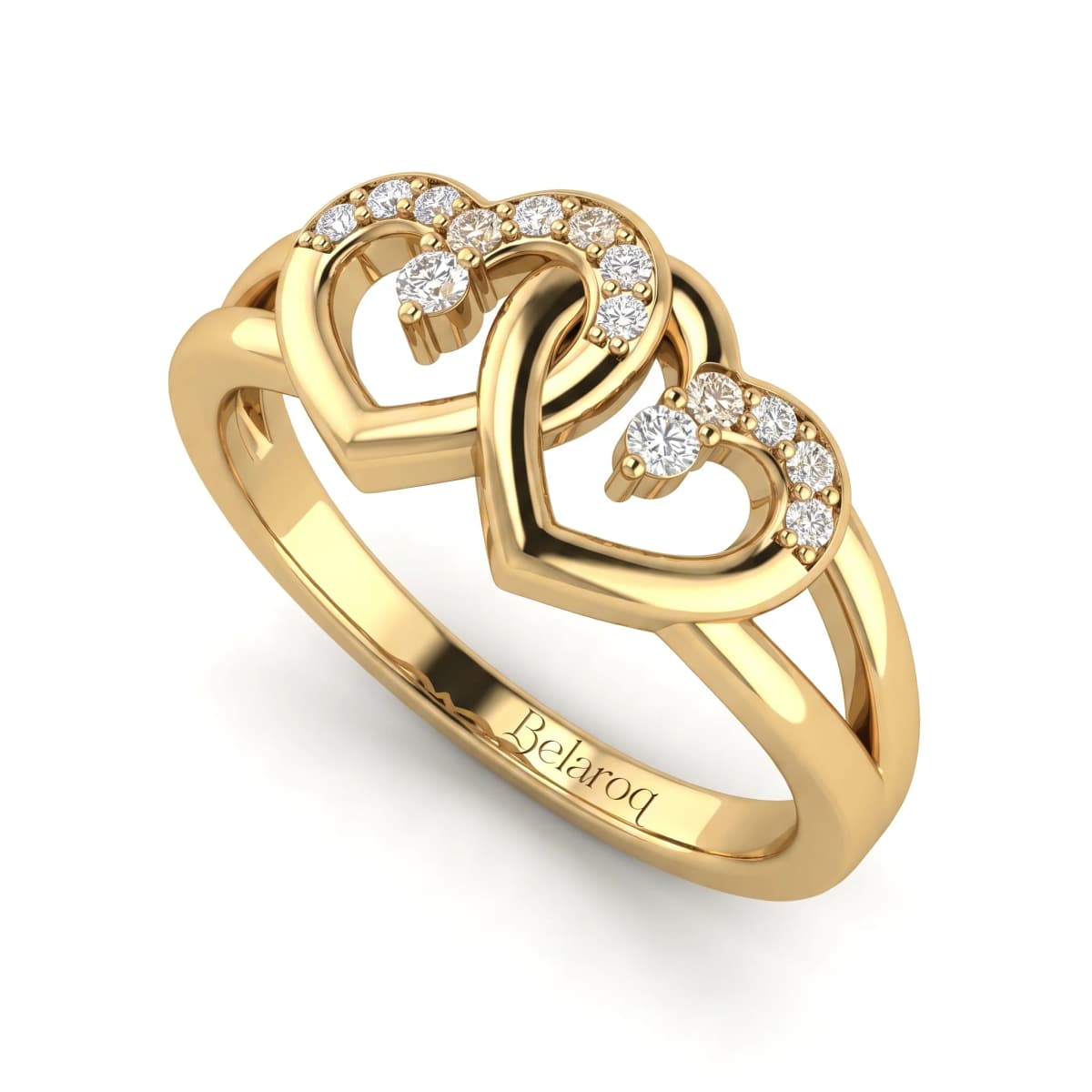 Belaroq Serena Compass Ballet Yellow Gold Diamond Ring