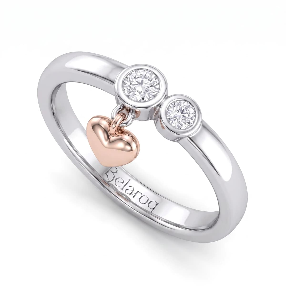 Belaroq Vivienne Mist Radiant Rose Gold Diamond Ring