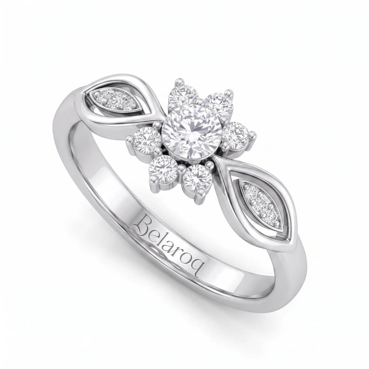 Belaroq Veyra Sol Dore Silver Lab Diamond Ring