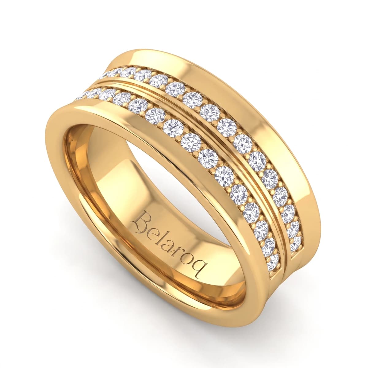 Belaroq Mirielle Halo Muse Yellow Gold Diamond Ring