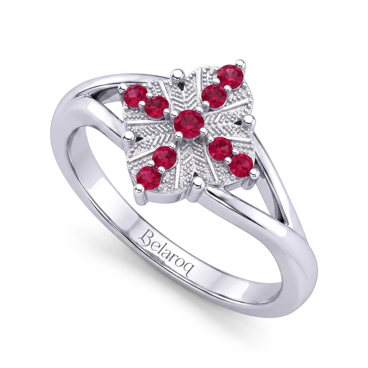 Belaroq Estelle Aster Mode Silver Ruby Ring