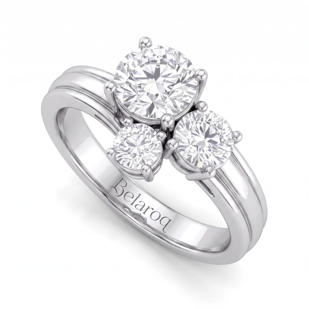 Belaroq Maelle Sonata Milgrain Silver Lab Diamond Ring