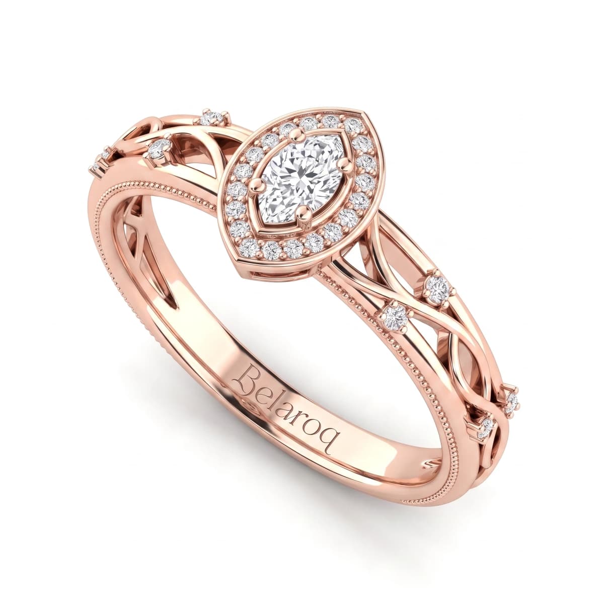 Belaroq Lunara Laurel Opus Rose Gold Diamond Ring